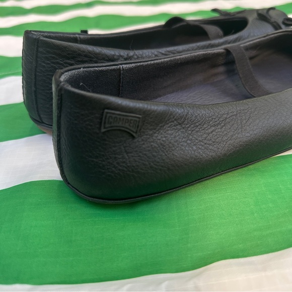 CAMPER ballet flats size 38 bows black leather - Picture 3 of 5